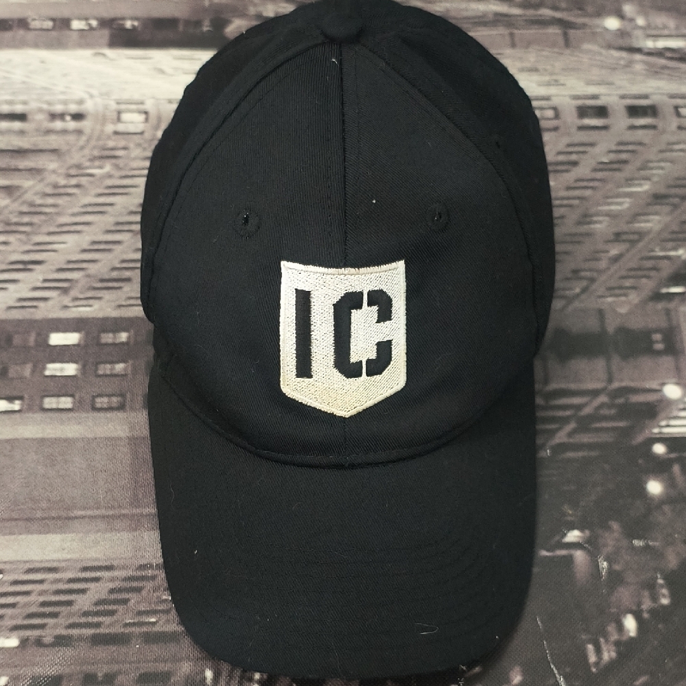 Black Baseball Cap with IC Logo